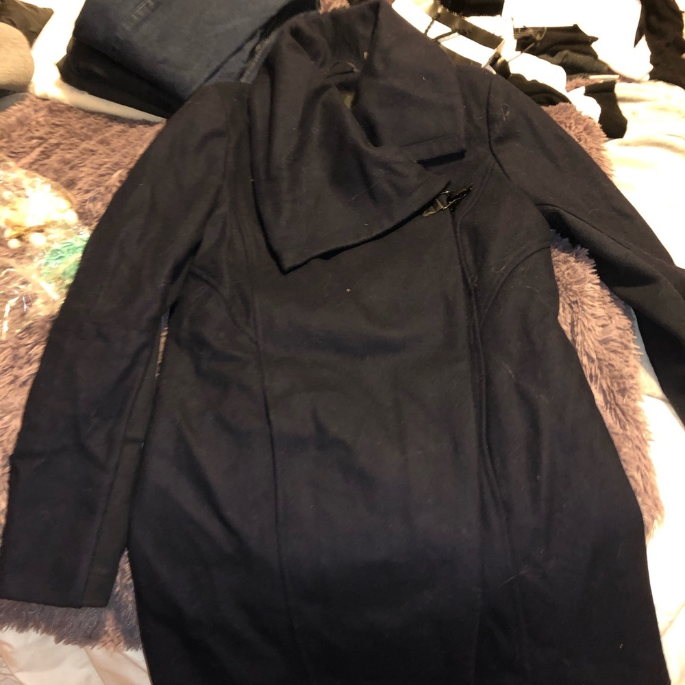 Navy blue peacoat